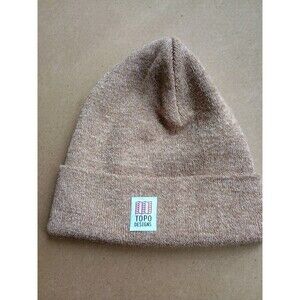 Topo Designs Mens Tan Beige Beanie Hat